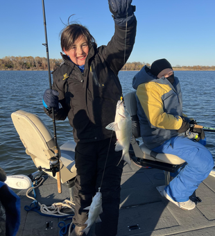 Double white bass success at Lake Lavon!