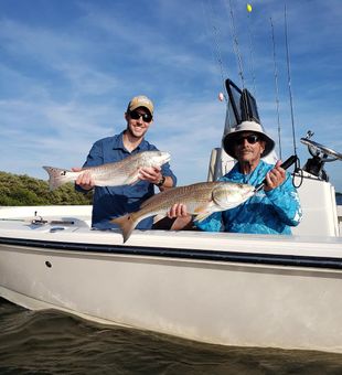 Hooking Redfish in Tampa Bay waters!