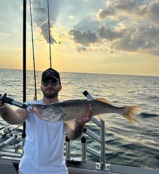 Fish chasing, laughter, and Erie sunsets.