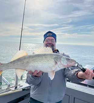 Happiness is fishing at Lake Erie! 