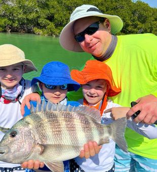 These kids caught a Sheepshead in Tampa, Florida