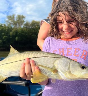 Got excited catching her First Snook in Tampa, FL