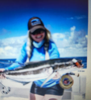 Nice cobia landed using light tackle techniques in Tampa waters!