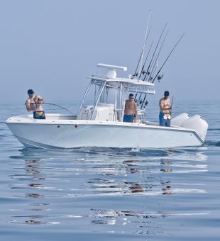 Active fishing action.