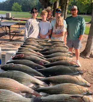 Fantastic family striped bass catch.