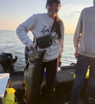 Hooked a Lake  Trout in West Olive, MI,