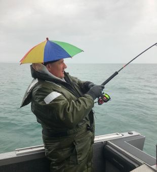 Rainy Fishing Day in Lake Erie