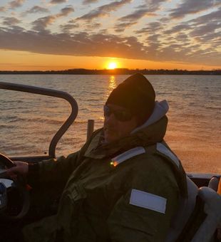 Sunset Fishing from the Docks of NY