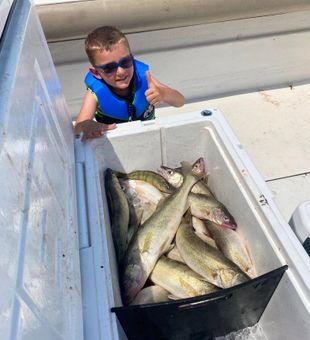Pumped! Port Clinton walleye haul.