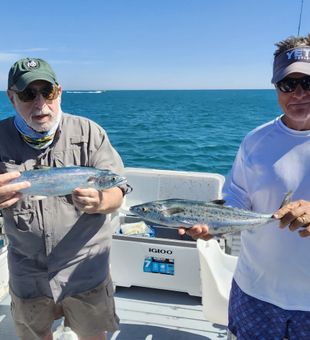 Double Spanish mackerel success in Jensen Beach waters!