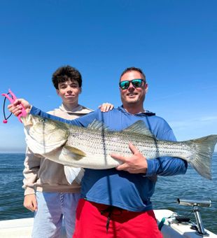 Nice striped bass from Port Monmouth Road NJ!