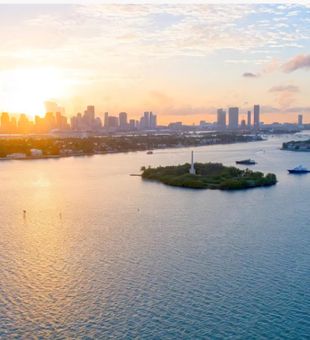 Glowing South Florida fishing sunrise