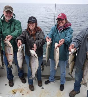 Great Day of Salmon Fishing in Lake Ontario