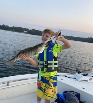 Striper caught by a young angler - Lake Murray, SC.