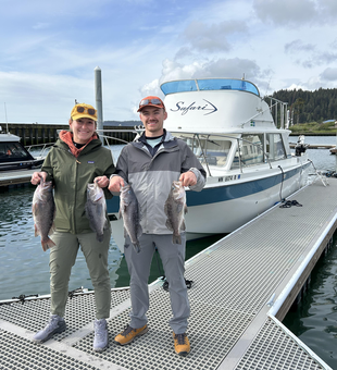 Reeled in a school of black rockfish on a partly cloudy day in La Push