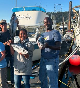 Smiling with solid albacore!
