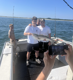 Big 36-inch Striped Bass reeled in off Hampton NH!