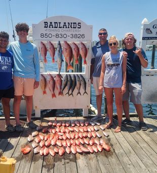 Epic Red Snapper haul with Badlands Charters Destin!