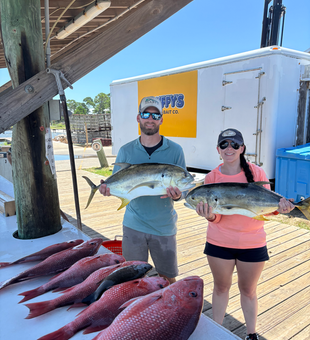 Gulf Shores red snapper and pacific crevalle jack success!