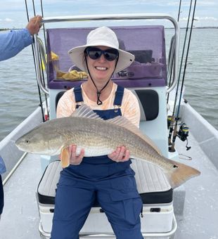 Enjoying a perfect day of fishing in Port Aransas, Texas.
