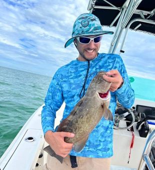 The Grin for his Grouper catch - Islamorada, FL.