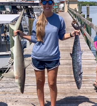 Shark & Kingfish catch • Port Orange fishing charter