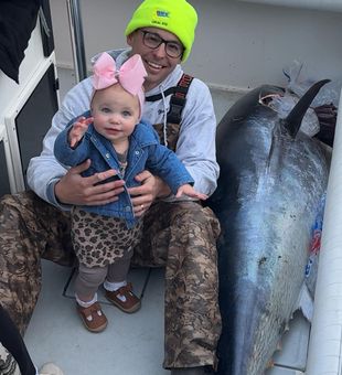 Offshore adrenaline rush during a deep sea fishing charter in Virginia Beach, VA with big water and bigger battles.