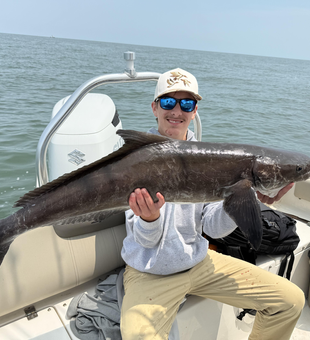 Reeled in a feisty Cobia with some expert deep sea tactics!