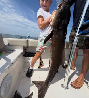Virginia Beach cobia fishing success on the water!