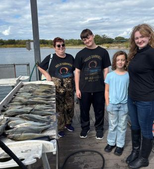 Outstanding striped bass fishing success in Kingston OK!