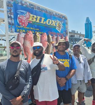 Biloxi red snapper on deck