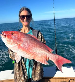 Offshore red snapper trip out of Biloxi, Mississippi — prime Gulf of Mexico fishing conditions.