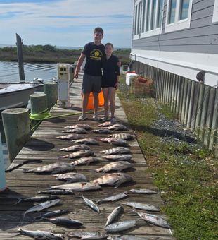 Reeling in sheepheads off the Hatteras coast