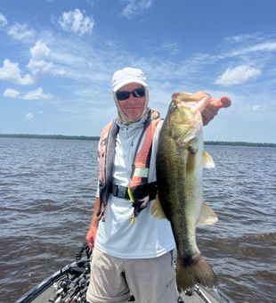 Dog days of summer doesn’t slow this client down! Bass still eating in the heat!