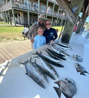 Sunset fishing action along the Fort Morgan coastline