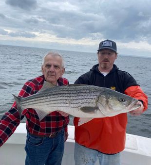 Massive striped bass – Highlands NJ charter.