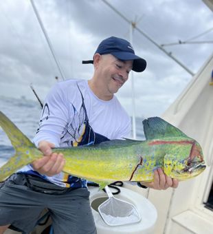 Proud moments for young Angler with Mahi Mahi