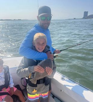 Flounder fishing fun straight from the flats today.