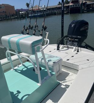 Enjoying a beautiful day on the water in Port Aransas, TX with Fish Tank Charters