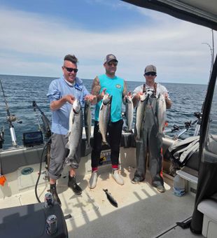 Coho salmon action heating up at Sodus Point!
