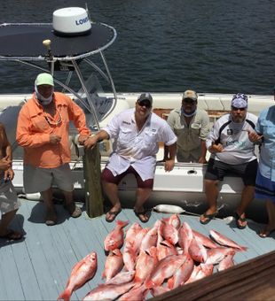 Corpus Christi, TX Hooked Red Snappers