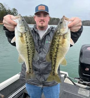 Another great day bass fishing on Lake Allatoona with strong striped bass and aggressive largemouth bass.