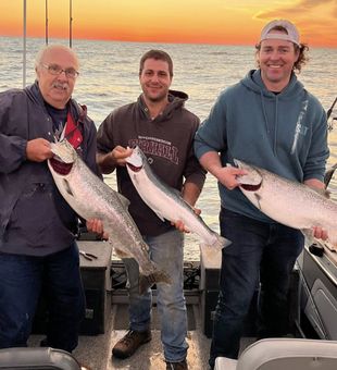 Triple Chinook salmon success in Sheboygan waters!