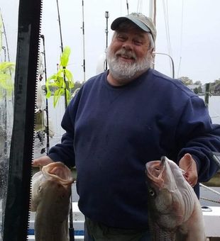 Double catch success on Colonial Beach VA fishing charter!