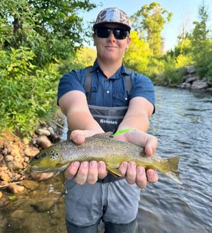 Perfect Utah morning and a solid Brown Trout catch.

