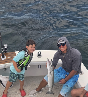 Nice Great Barracuda on deep sea light tackle! Partly cloudy conditions made for an exciting adventure.