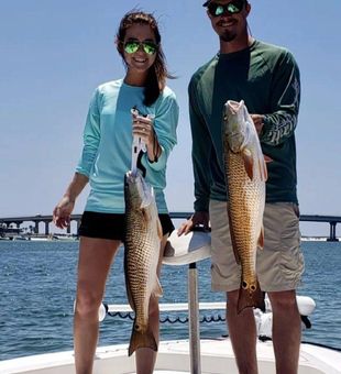 Double redfish success in Gulf Shores Alabama!