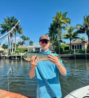 Scenic views while reeling in Mahi Mahi on Pompano