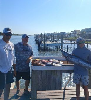 Fresh catch ready for cleaning at Sneads Ferry!