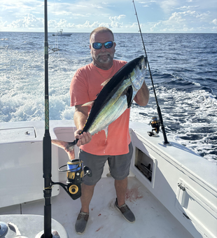 Nice Blackfin Tuna using deep sea jigging and trolling techniques!